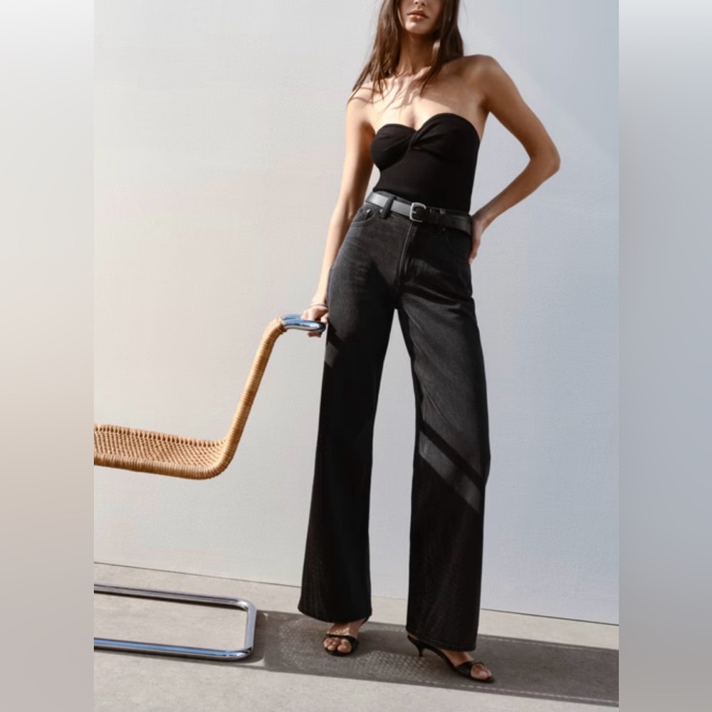 Abercrombie Wide Leg Black Jeans